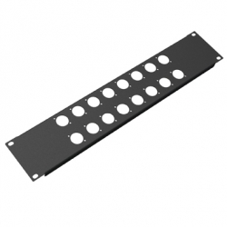 PENN ELCOM R1269 2U 16 xlr panel rack  blank 16 otworów 2U